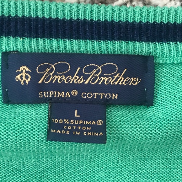 Men’s Green Brooks Brothers Sweater Vest, Large - Picture 2 of 4